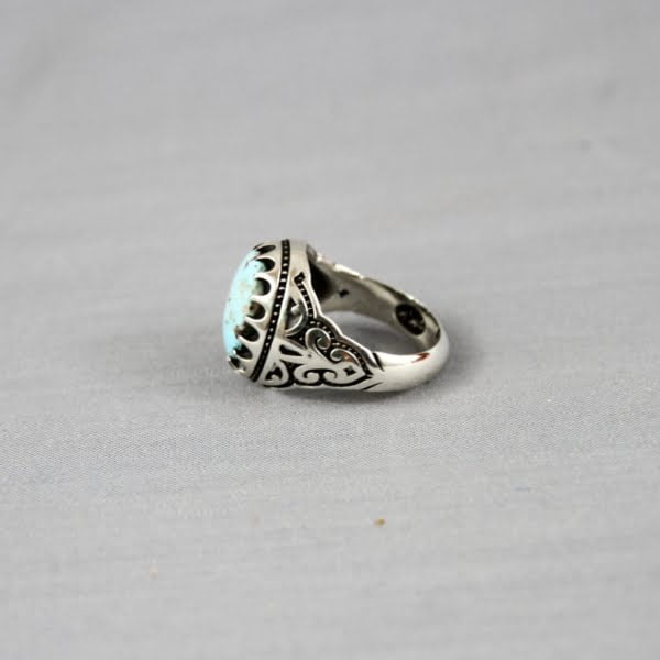 NEYSHABUR TURQUOISE RING, SILVER