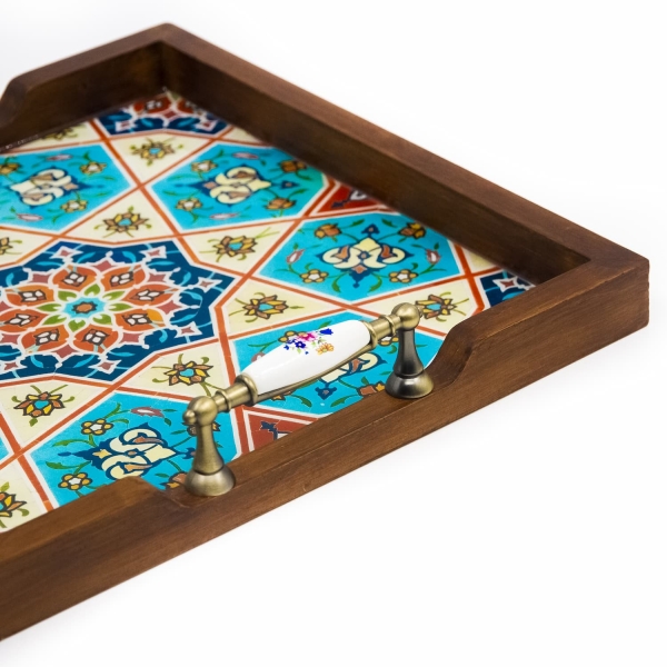 Persian Tile Wooden Tray