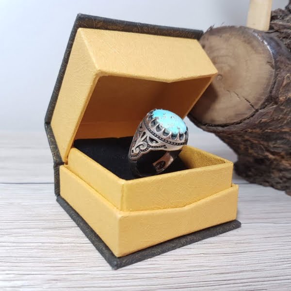 NEYSHABUR TURQUOISE RING, SILVER