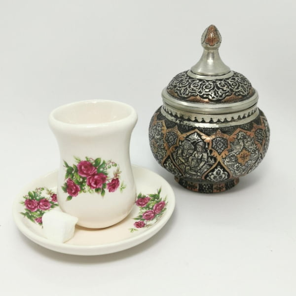 Floral Ceramic Tea Cup & Saucer