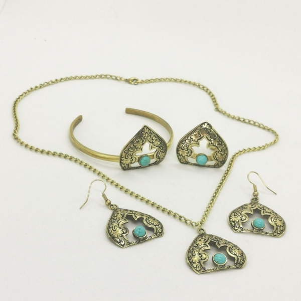Turquoise Dome Jewellery Set