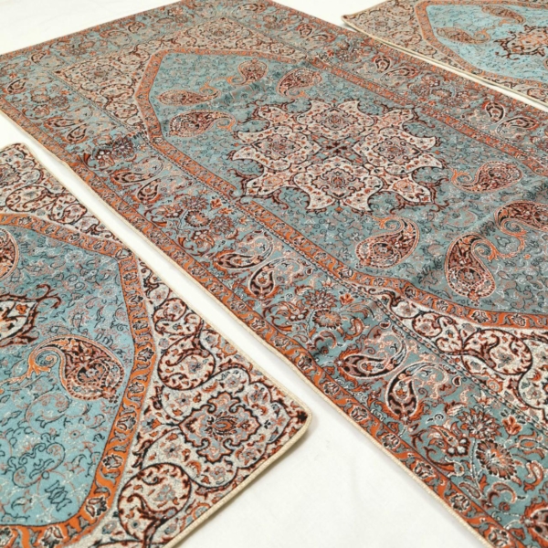 PERSIAN TURQUOISE TERMEH TABLE RUNNER 3PCS SET