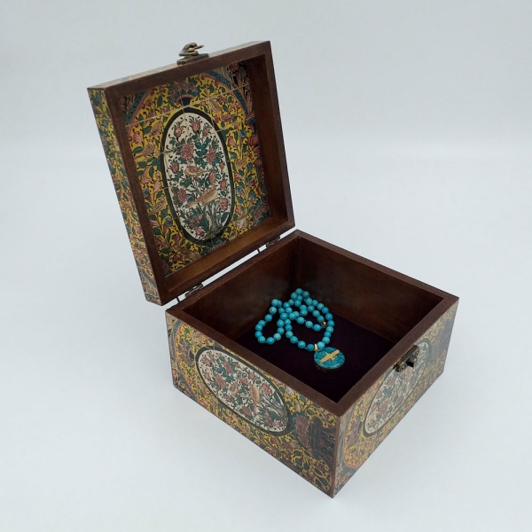 Decorative Storage Box Flower Pattern 15 x 15cm