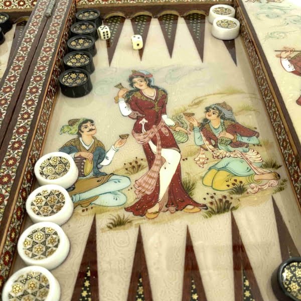 Persian Banquet Backgammon and Chess Set