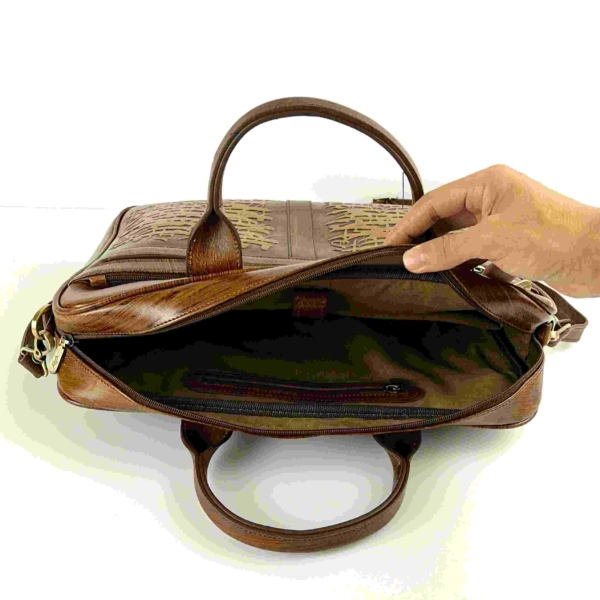 Art of Calligraphy Leather Briefcase