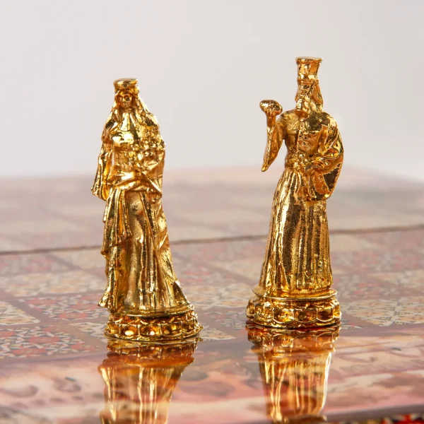 Achaemenid Chess Pieces _ Silver and Gold Set