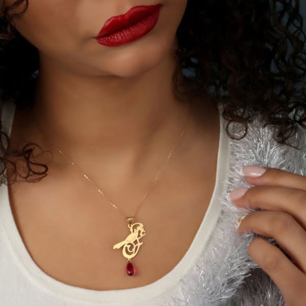 Love and Bird, 18k Gold Necklace