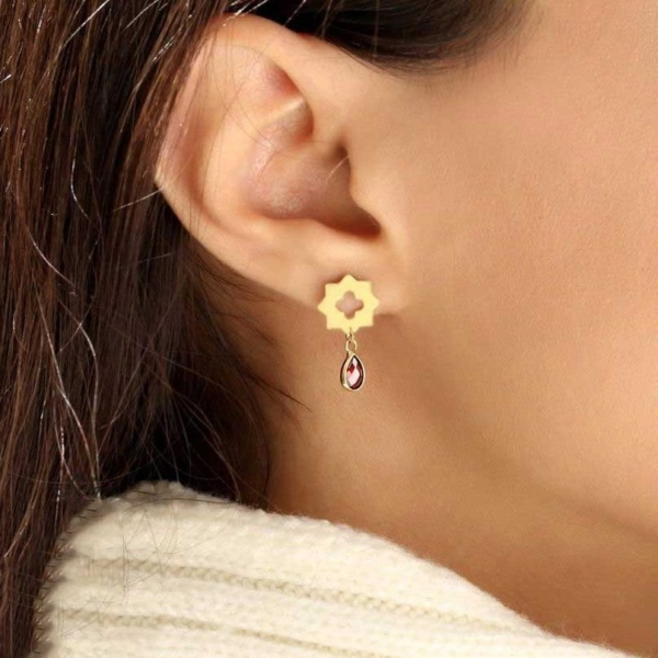 Persian Geometric, 18k Gold Earrings