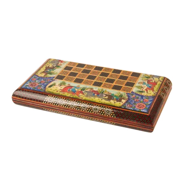 Khatam Backgammon and Chess Set – Chogan 35cm