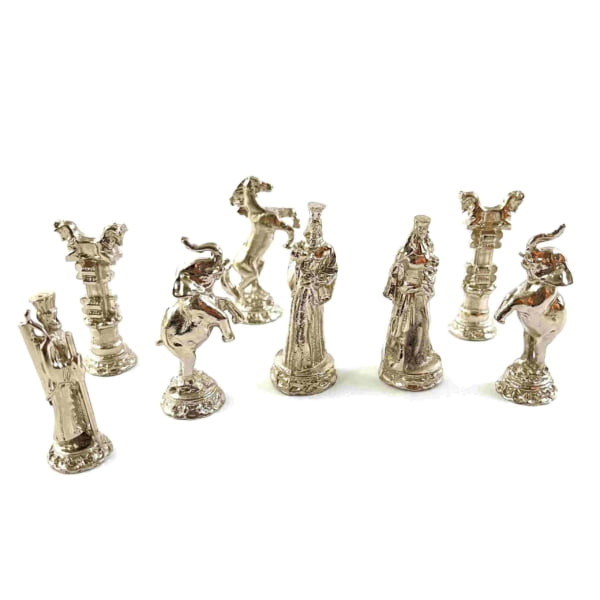 Achaemenid Chess Pieces _ Silver and Gold Set