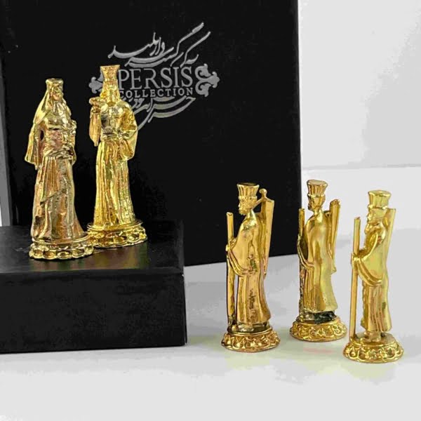 Achaemenid Chess Pieces _ Silver and Gold Set