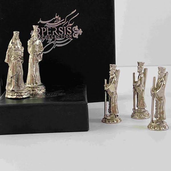 Achaemenid Chess Pieces _ Silver and Gold Set