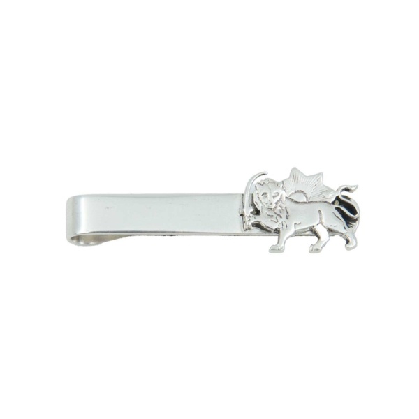 Lion and Sun Cufflinks and Tie Clip Set- Silver