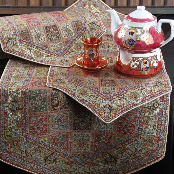 Luxury Persian Termeh Table Runner 3pcs Set