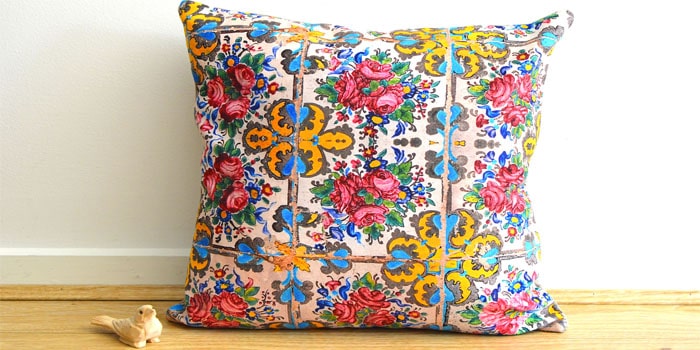 Cushion with Persian tile design