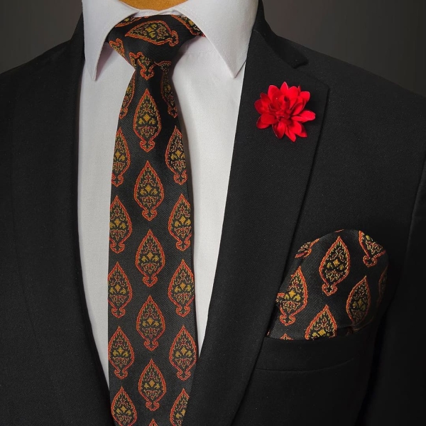 Persian Night Termeh Tie and Pocket Square