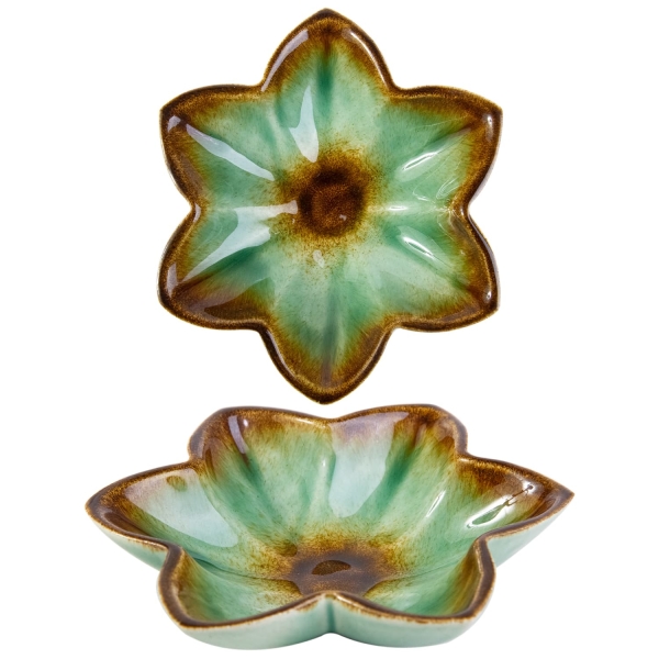 Elegant Emerald Ceramic Haft Sin Set