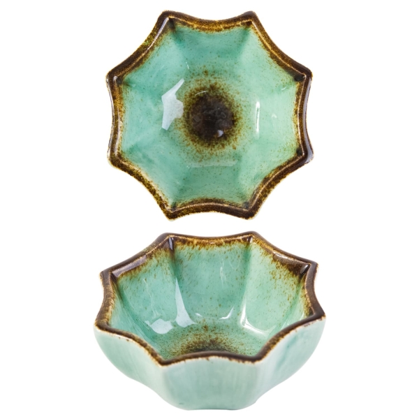 Elegant Emerald Ceramic Haft Sin Set