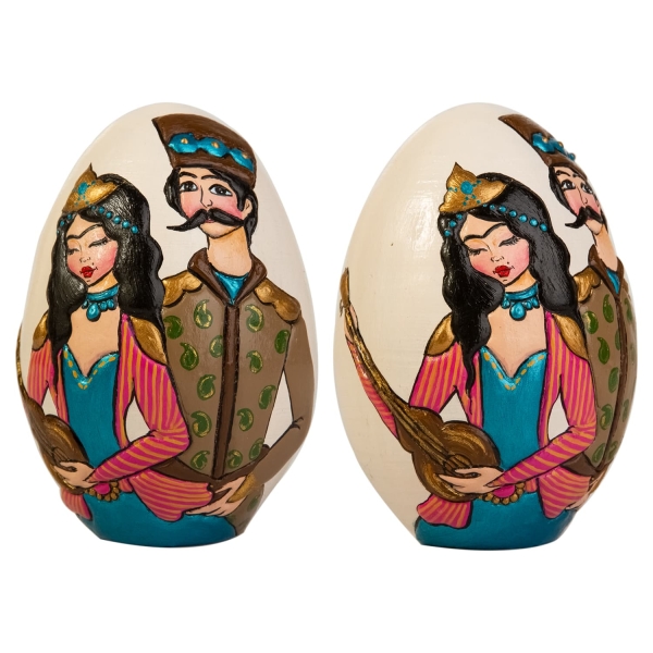 Large Khatun Pottery’s Hand Painted Nowruz Egg