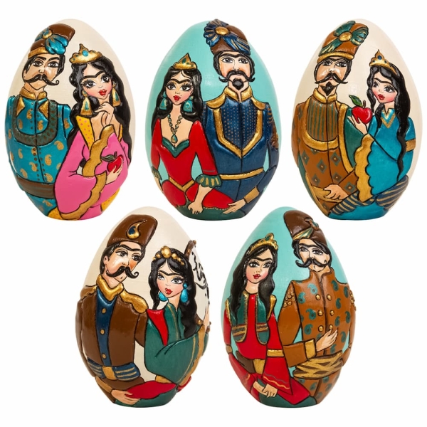 Large Khatun Pottery’s Hand Painted Nowruz Egg