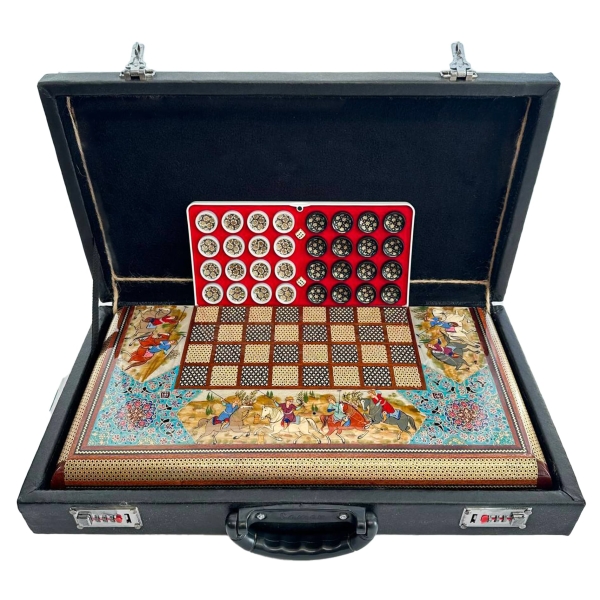 Naghsh e Jahan Khatam Backgammon and Chess Set