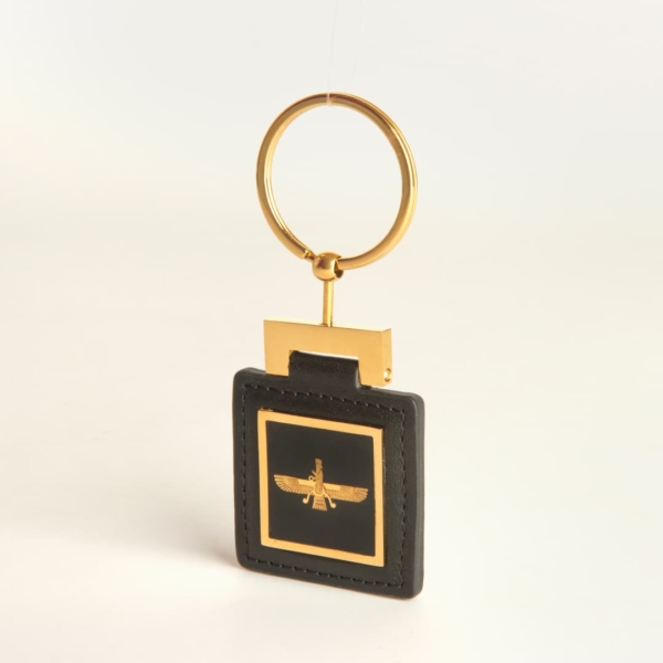 Persian Farvahar Gold Keychain