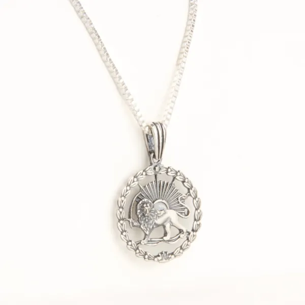 Lion and Sun 925 Silver Necklace