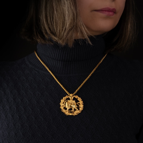 Lion and Sun Necklace – Gold