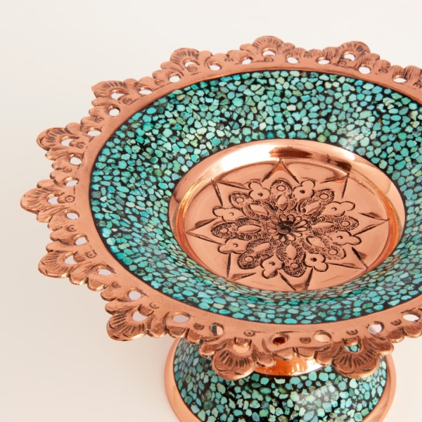 Turquoise Raised Platter, 17cm