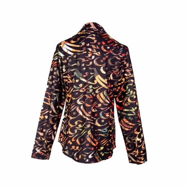 Womens Persian Calligraphy Long Sleeve Shirt