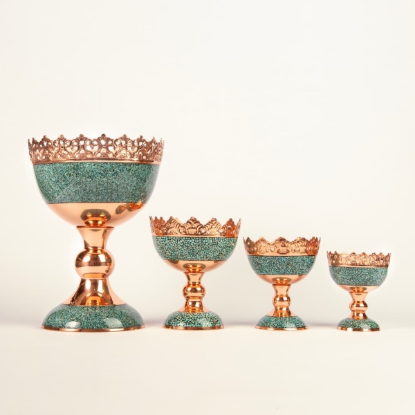 Firoozeh Koobi Turquoise on Copper Serveware Set