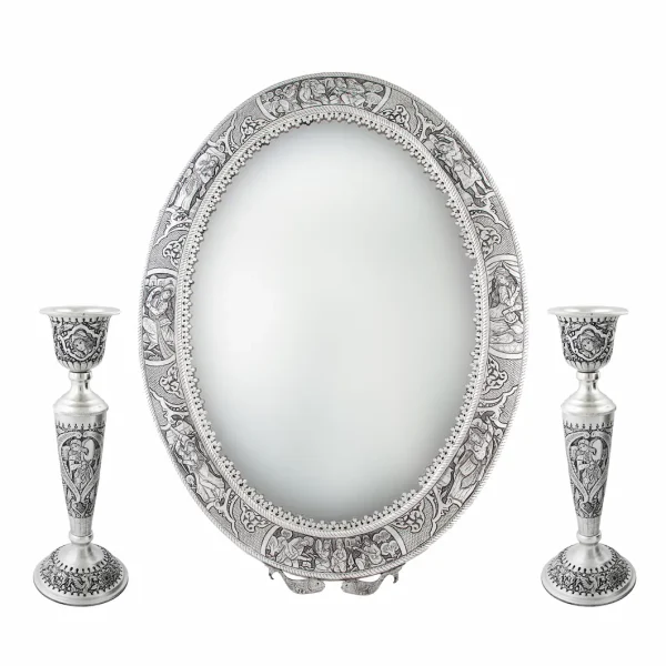 Persian Wedding Oval Mirror Set