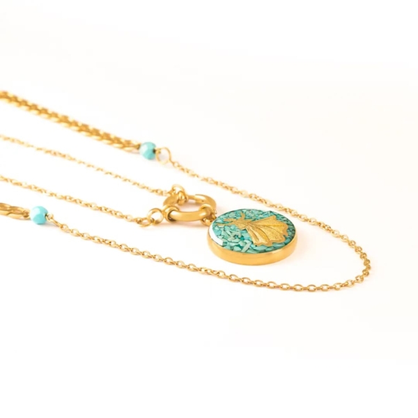 Elegant Sufi Sama Dance Necklace – 24k Gold