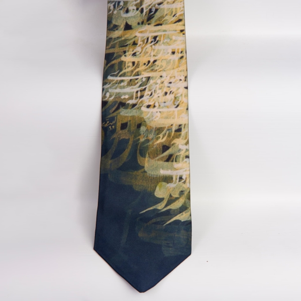 Scripted Elegance Persian Tie