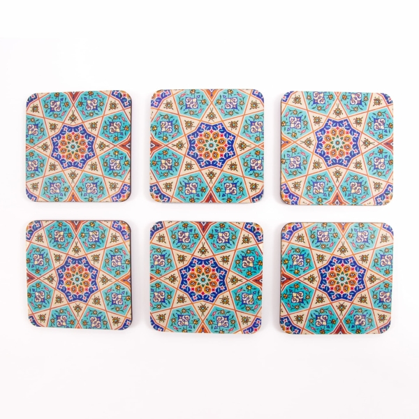 Hexagonal Sunburst Coaster – Set of 6