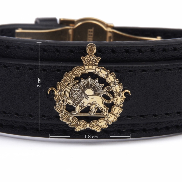 Lion and Crown Leather Bracelet