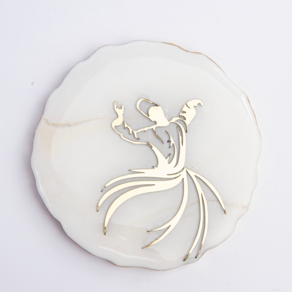 Marble Sufi Dance Coaster – Set of 6