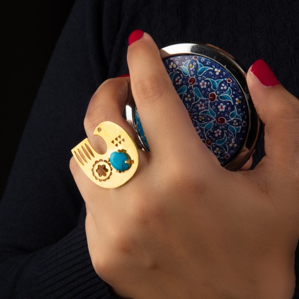 Persian Bird Turquoise Ring