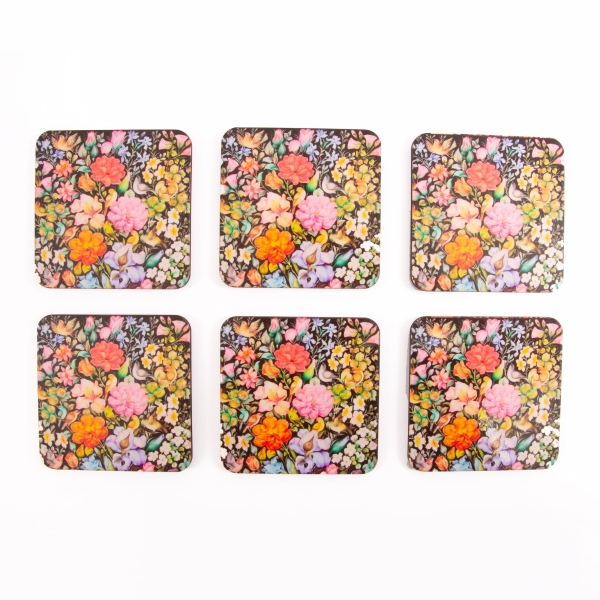 Persian Garden Bird and Flower Coaster – Set 0f 6