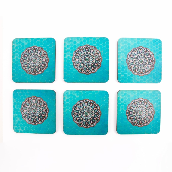 Persian Pool Design Coaster Set of 6