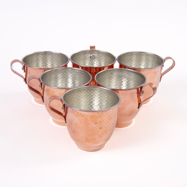 Persian Copper Mug Set of 6