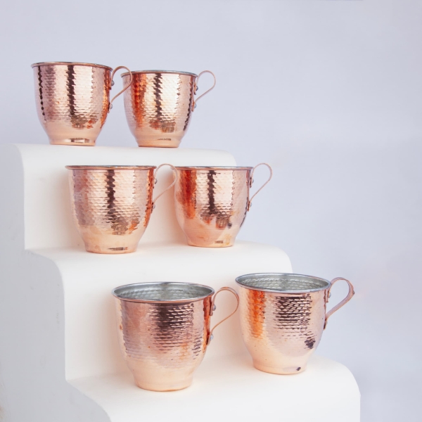 Persian Copper Mug Set of 6