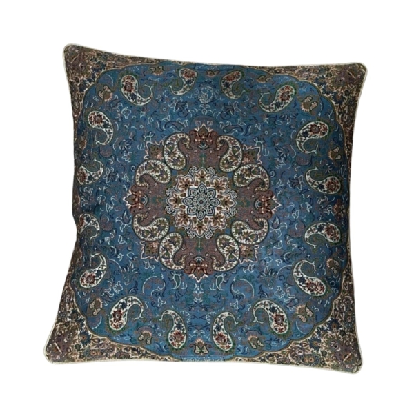 Elegant Blue Termeh Cushion Cover