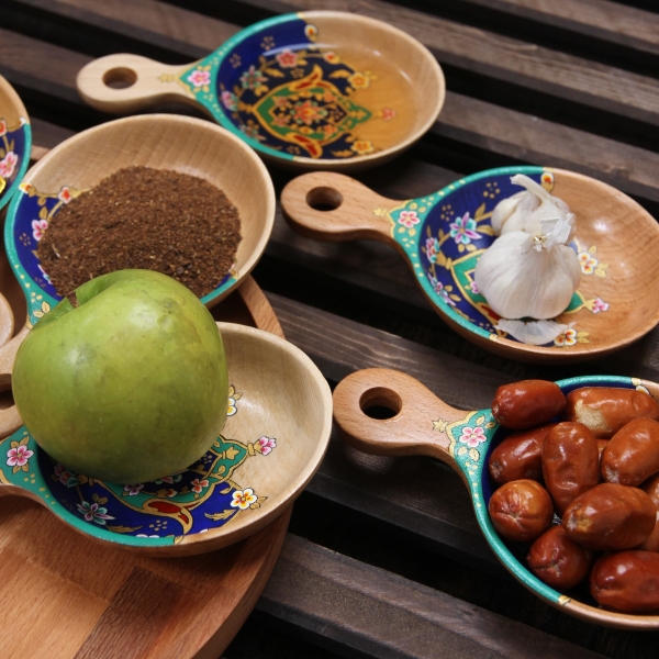 Persian Art Wooden Bowls Set