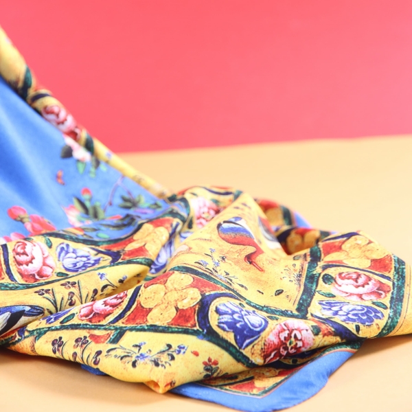 Four Leaf Silk Scarf