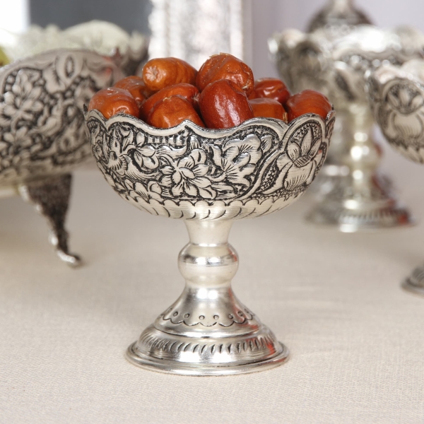 Ghalam Zani on Silver Plated Haft Sin Set