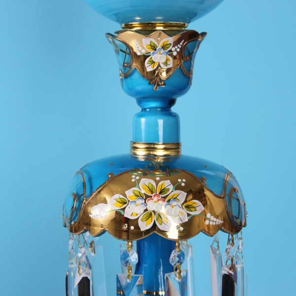 Turquoise Tulip 18K Gold Laleh Lamp 75cm