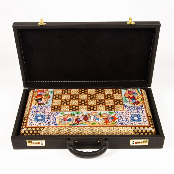 Khatam Backgammon and Chess Set – Chogan 50cm