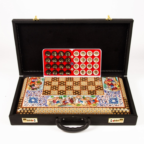 Khatam Backgammon and Chess Set – Chogan 50cm