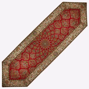 Persian Red Silk Termeh Runner 170 cm